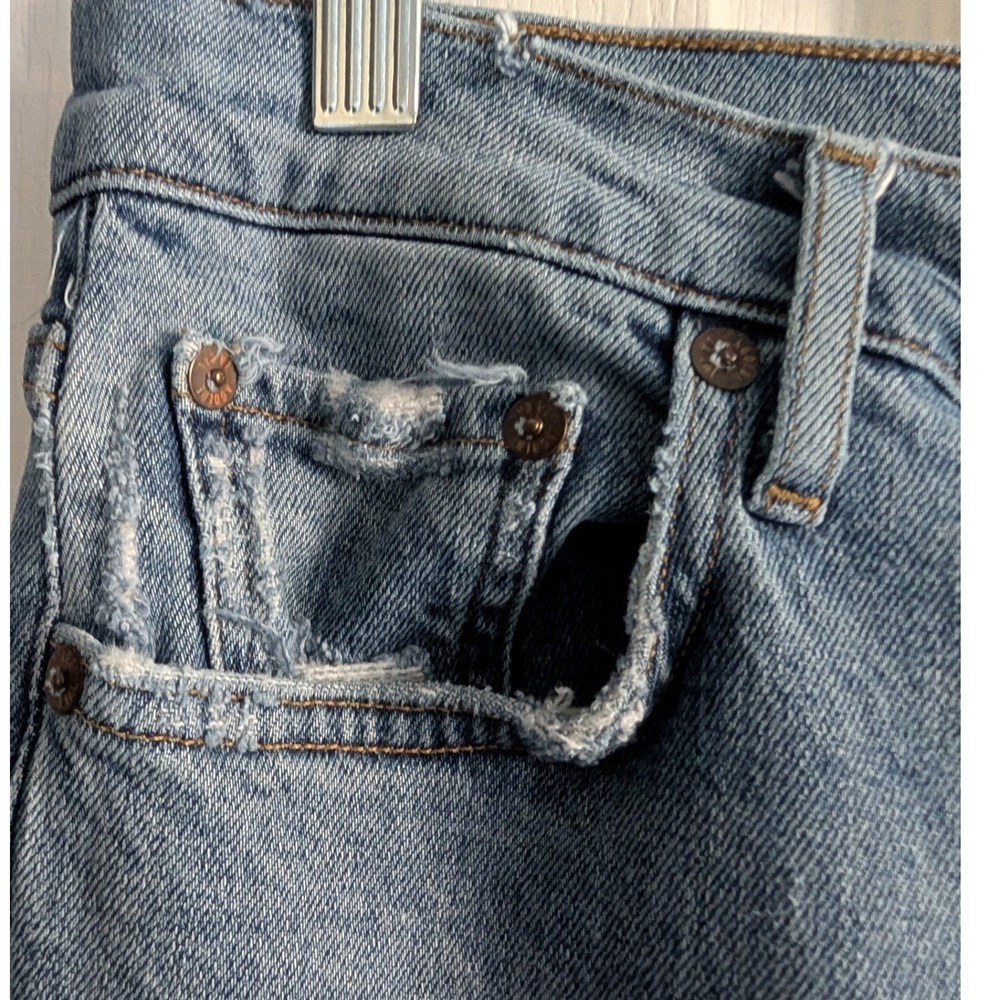 AGOLDE Nico High Rise Slim‎ Rooted Distressed Raw Hem Jeans Women's 32 - Picture 7 of 16
